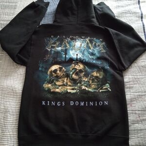Jerzees Halloween Haunt Kings Dominion Hoodie - Black Small Juniors